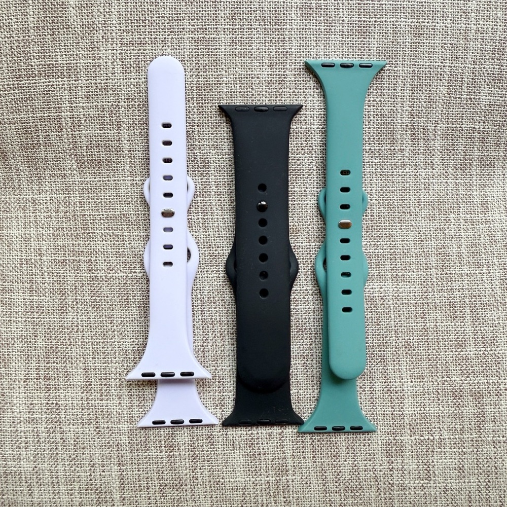 Apple Watch Band Set - Black, Lilac, and Green
